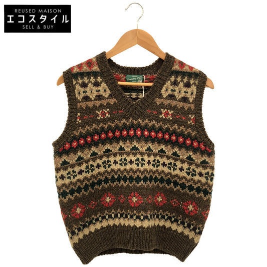 URBANIC 30 アーバニック30 U25FWKN08 ブラウン ロッジベスト ノルディック柄 ベスト