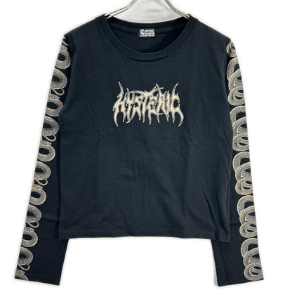 HYSTERIC GLAMOUR Hysteric Glamour 01193CL03 Black SNAKE SLEEVE Long-sleeved T-shirt Top