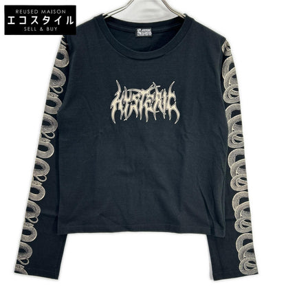 HYSTERIC GLAMOUR Hysteric Glamour 01193CL03 Black SNAKE SLEEVE Long-sleeved T-shirt Top