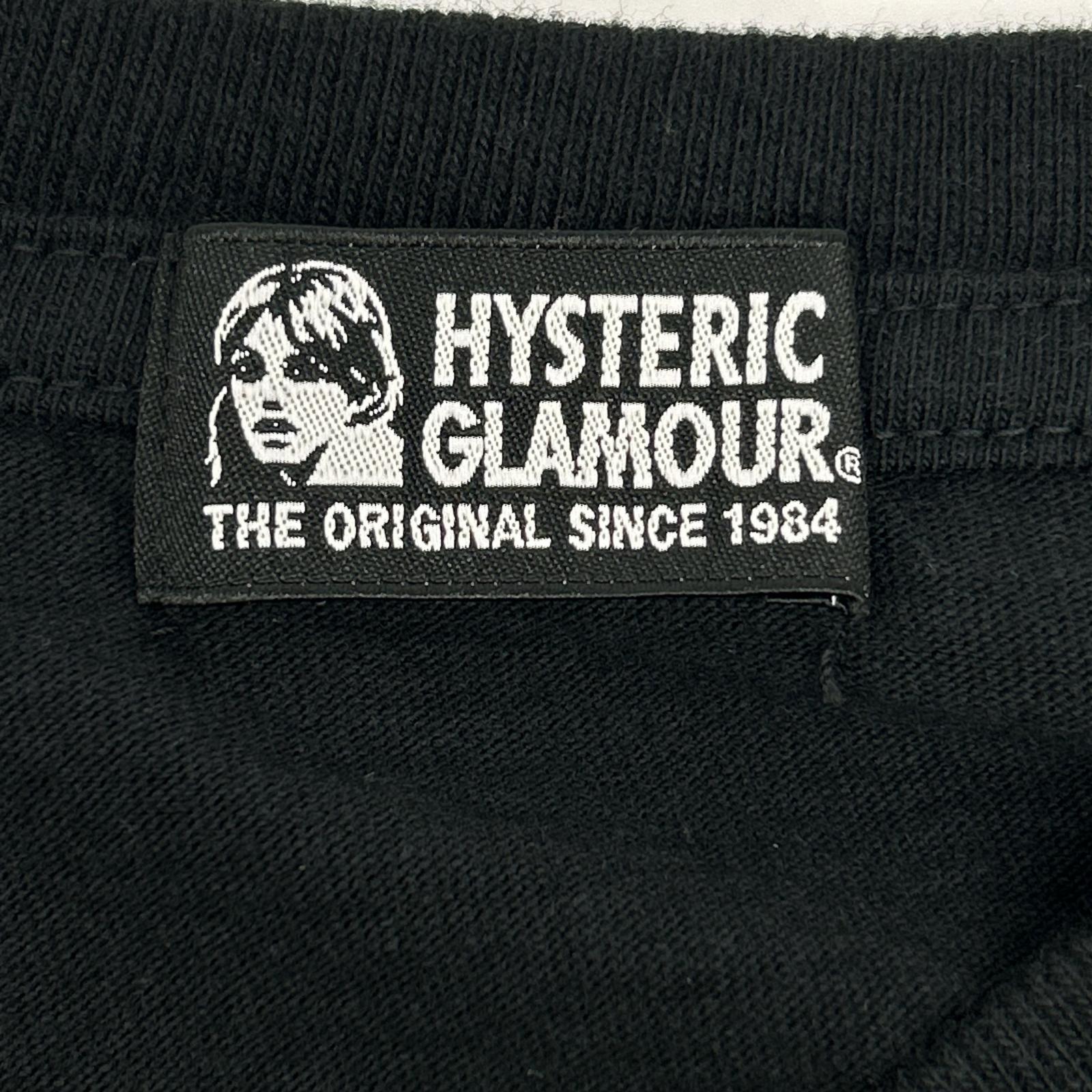 HYSTERIC GLAMOUR ヒステリックグラマー 01193CL03 ブラック SNAKE SLEEVE ロンT トップス