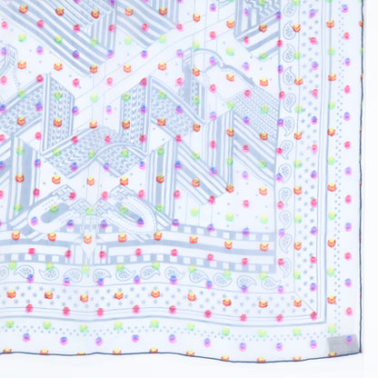 HERMES エルメス 【美品】SANGLES EN ZIGZAG BANBANA ジグザグのサングル シルク混 カレ60 スカーフ
