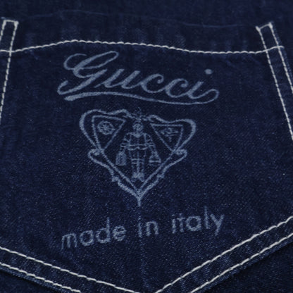 GUCCI グッチ 【国内正規/25年製】815658 XDC6S 4032 レーザー 半袖デニムシャツ トップス