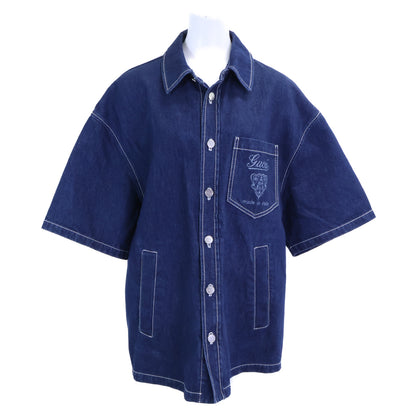 GUCCI グッチ 【国内正規/25年製】815658 XDC6S 4032 レーザー 半袖デニムシャツ トップス