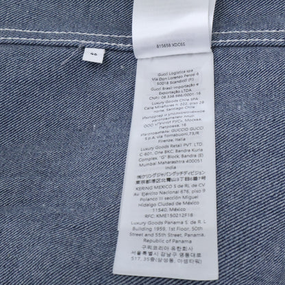 GUCCI グッチ 【国内正規/25年製】815658 XDC6S 4032 レーザー 半袖デニムシャツ トップス