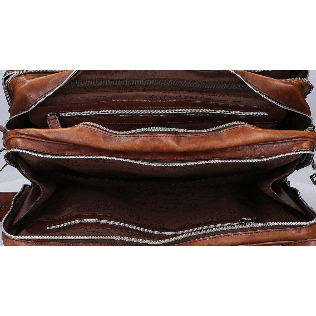 berluti 伯尔鲁帝 Olga时期 Patina 皮革 Formula 1001 三层公文包 商务包 商务包 公文包