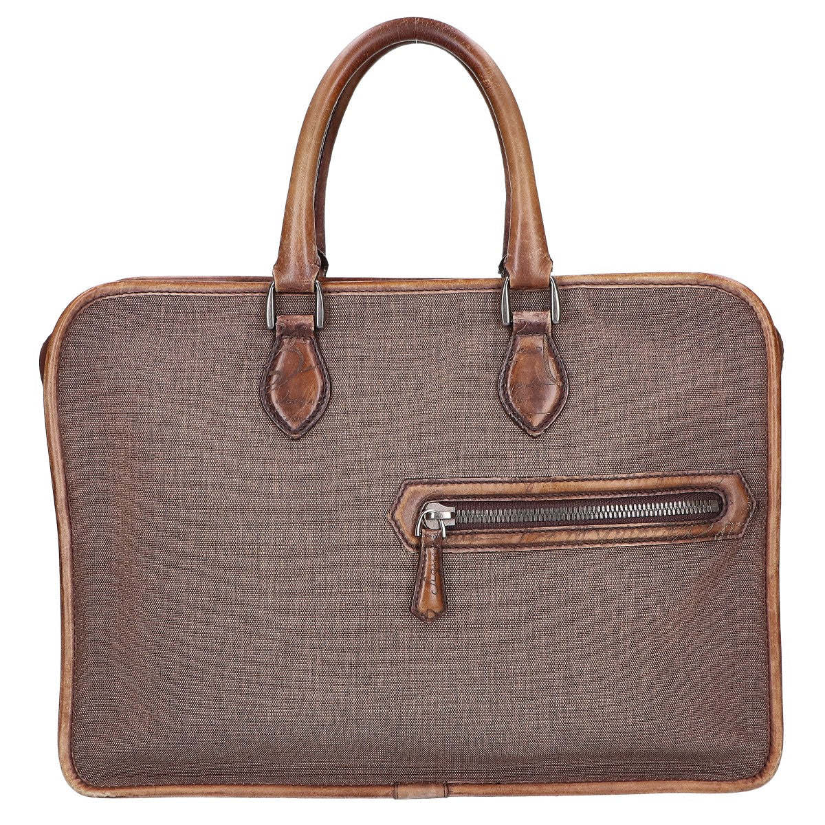 berluti ベルルッティ レザーxキャンバス カリグラフィ アンジュール ブリーフケース ビジネスバッグ ビジネスバッグ ブリーフケース