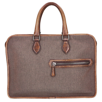 berluti ベルルッティ レザーxキャンバス カリグラフィ アンジュール ブリーフケース ビジネスバッグ ビジネスバッグ ブリーフケース