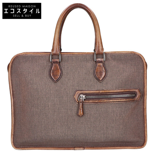 berluti ベルルッティ レザーxキャンバス カリグラフィ アンジュール ブリーフケース ビジネスバッグ ビジネスバッグ ブリーフケース
