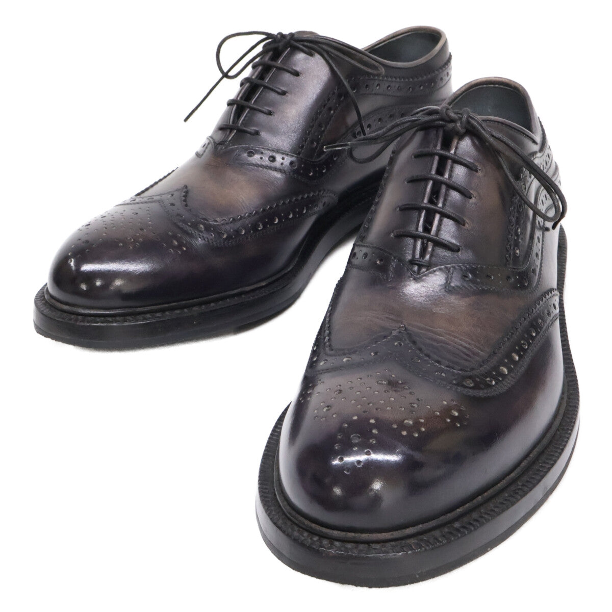 berluti ベルルッティ 【美品】0186 ジェームズ レザー ウィングチップ シューズ シューズ