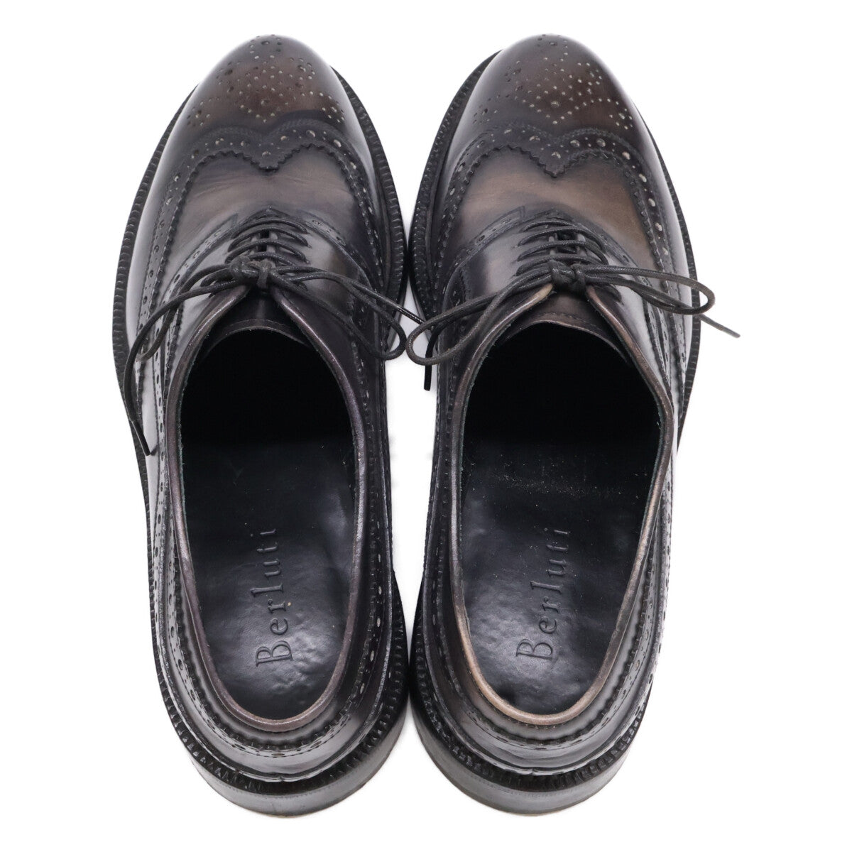 berluti ベルルッティ 【美品】0186 ジェームズ レザー ウィングチップ シューズ シューズ