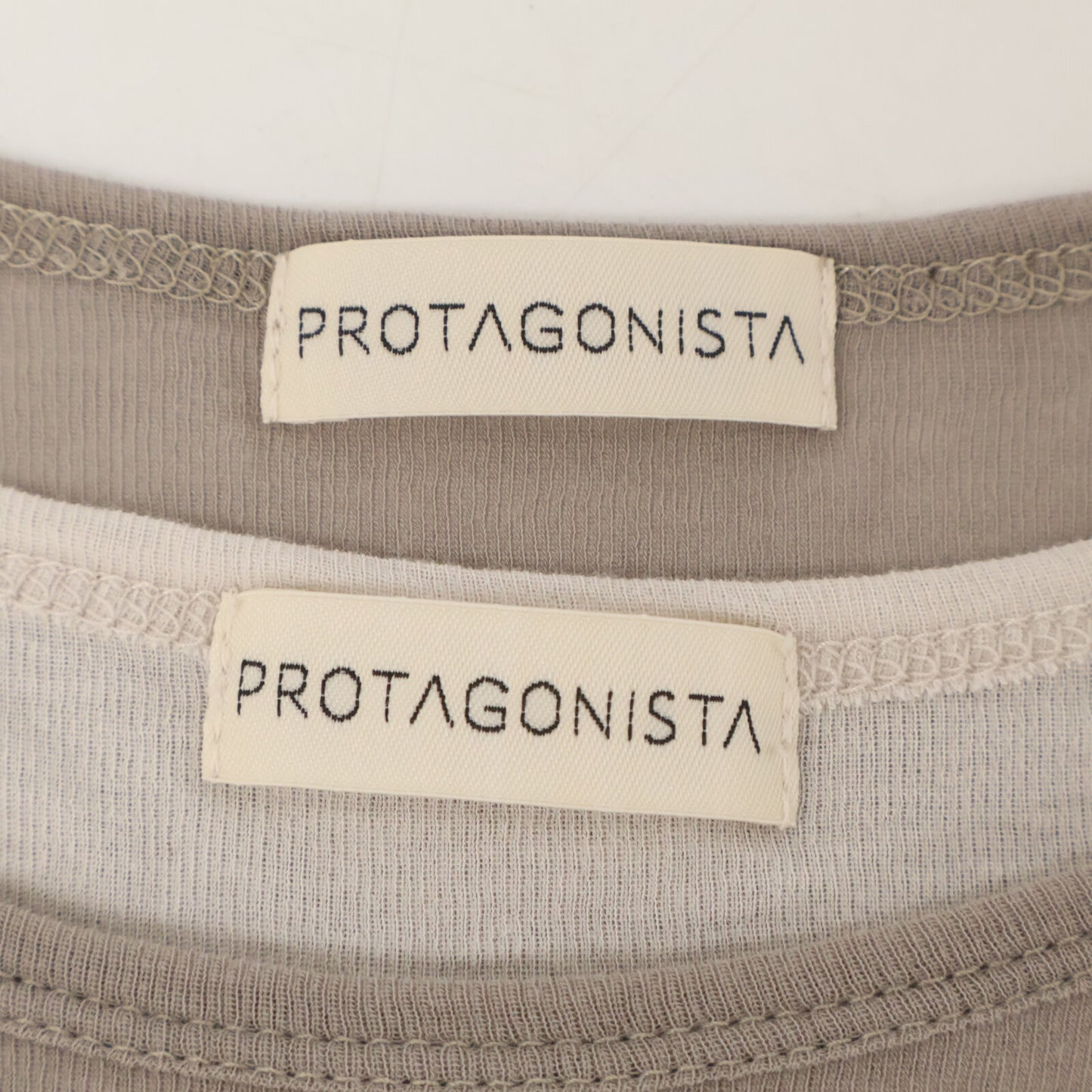 PROTAGONISTA プロタゴニスタ PNT?CT-73 ベージュグレー レイヤーカットソー トップス