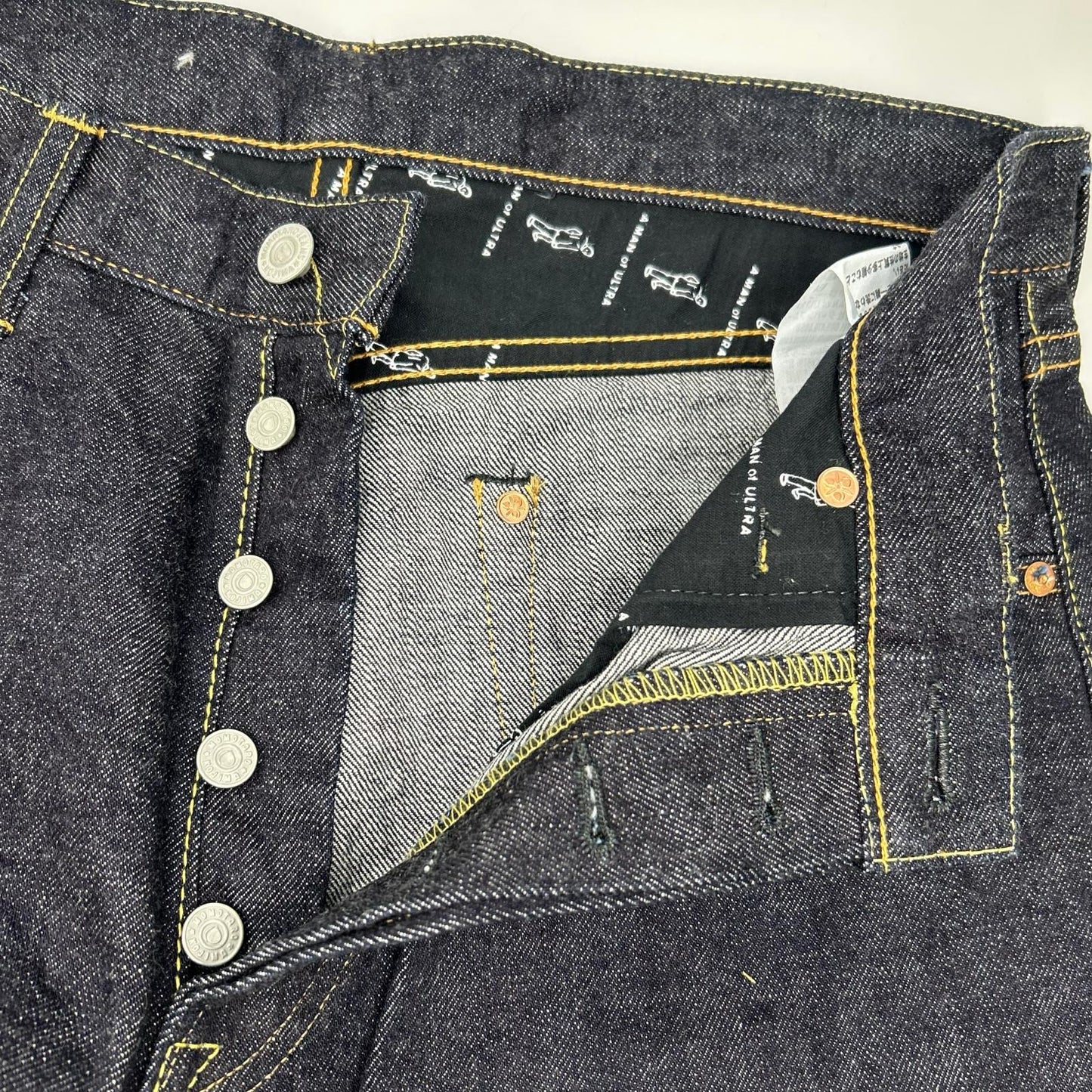 MOMOTARO JEANS AMOU-014 × A MAN OF ULTRA 14.7oz DEEPBLUE INDIGO SLIM TAPERED Denim Pants Bottoms