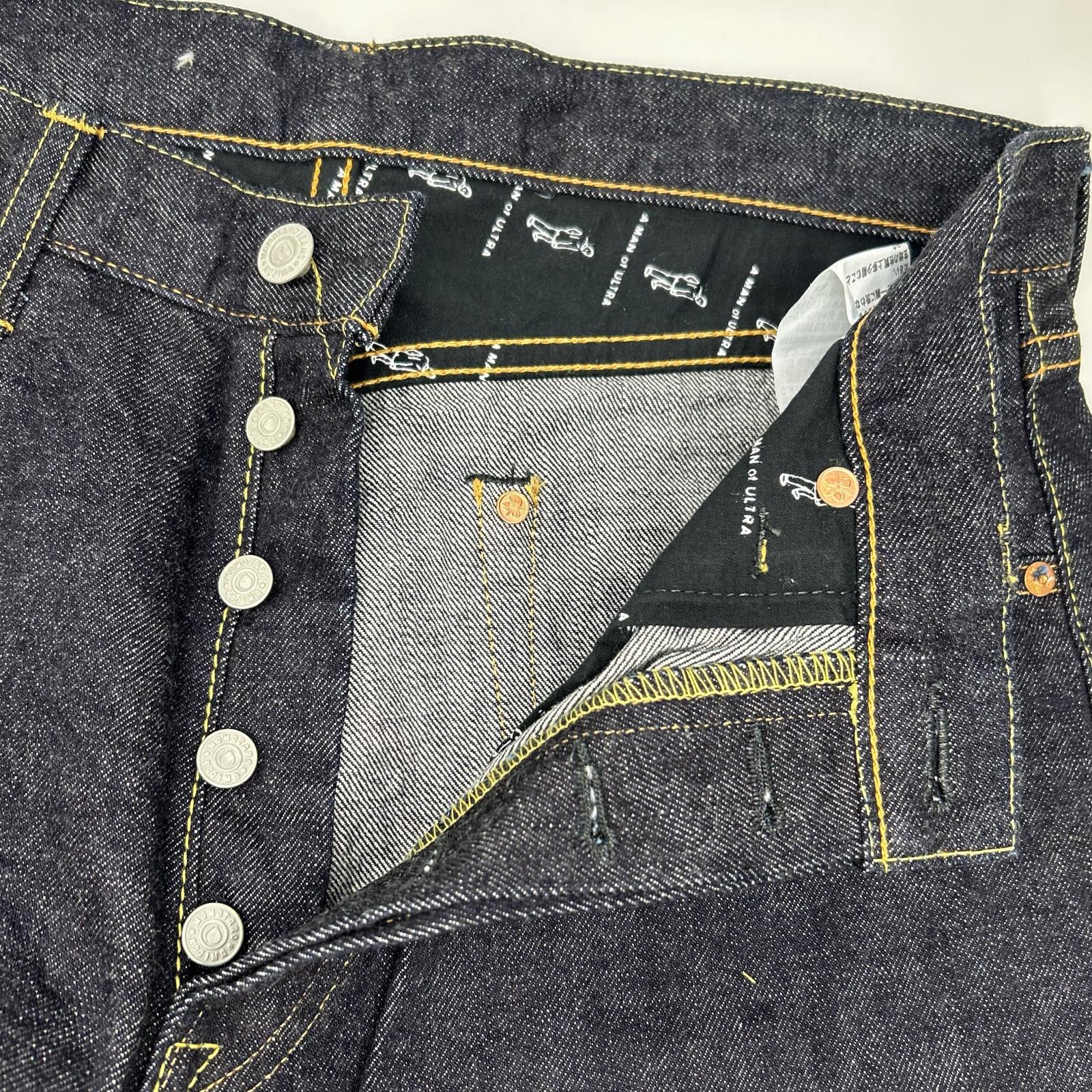 MOMOTARO JEANS AMOU-014 × A MAN OF ULTRA 14.7oz DEEPBLUE INDIGO SLIM TAPERED Denim Pants Bottoms