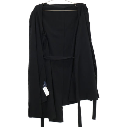 REGULATION Yohji Yamamoto レギュレーション ヨウジヤマモト 【24SS】FY-B55-500 CHINE R-FRONT ZIP SHIRT アシメントリーデザイン ベルト付 ロングシャツ トップス