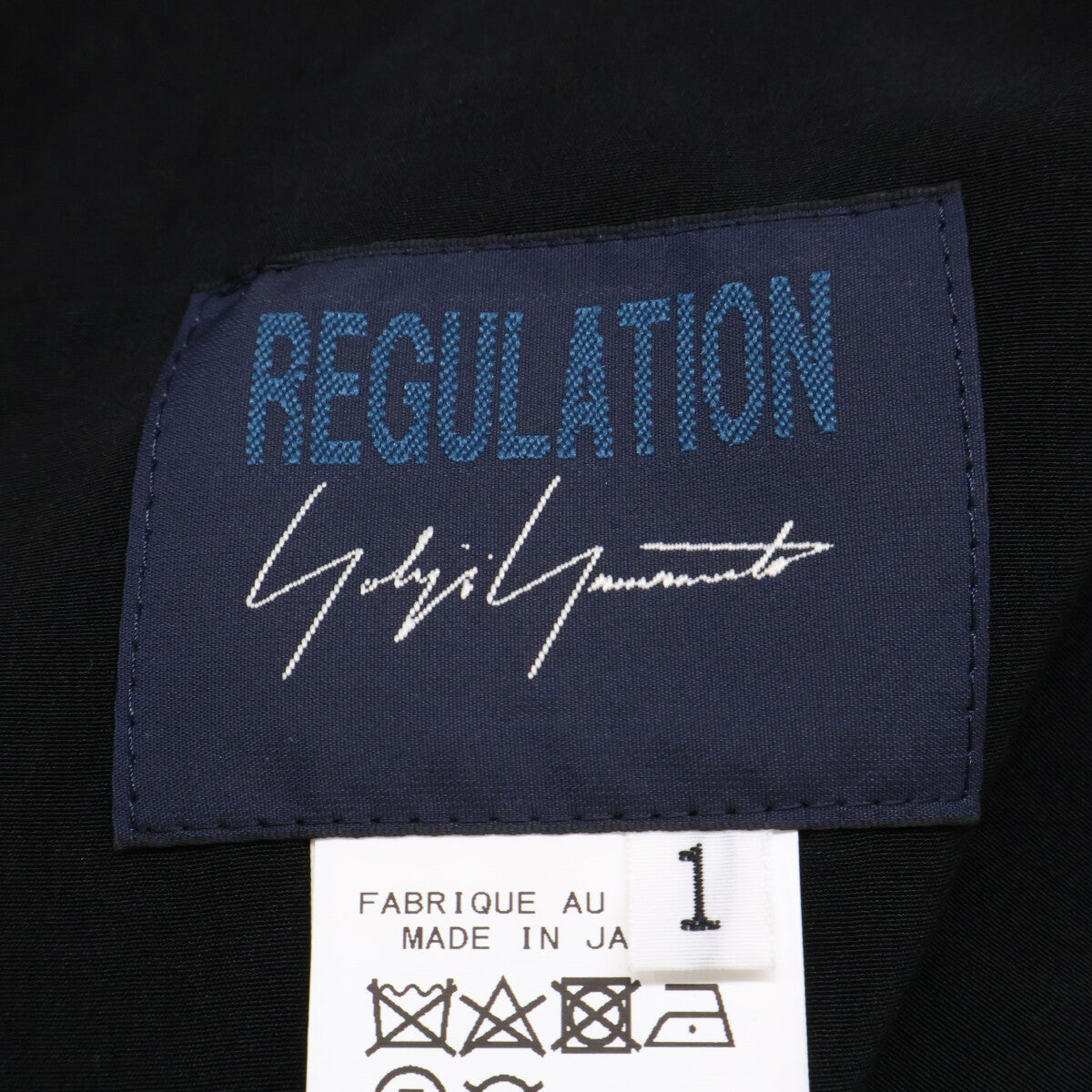 REGULATION Yohji Yamamoto レギュレーション ヨウジヤマモト 【24SS】FY-B55-500 CHINE R-FRONT ZIP SHIRT アシメントリーデザイン ベルト付 ロングシャツ トップス