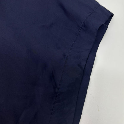 Y's ワイズ YH-P22-828 ネイビー CUPRO ASYMMETRIC PANTS WITH GATHERED WAIST ボトムス