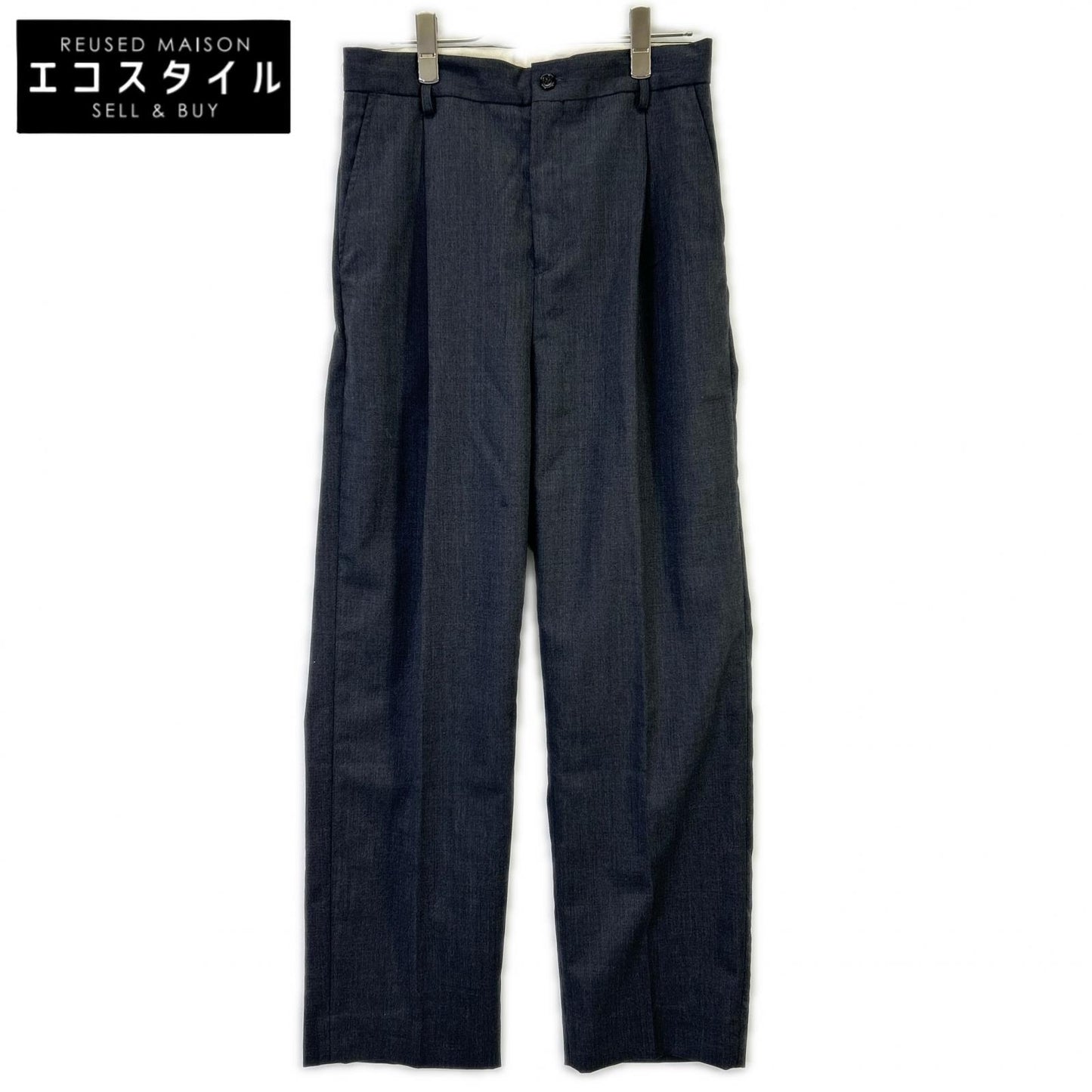 HOLIDAY 22202903 Charcoal WOOL DRAWSTRINGS SLACKS Bottoms