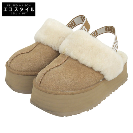 UGG アグ Funkette スエード 厚底シューズ レディース ベージュ 25cm 1113474 シューズ
