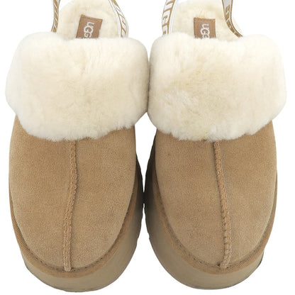 UGG Funkette Suede Platform Shoes Women's Beige 25cm 1113474 Shoes