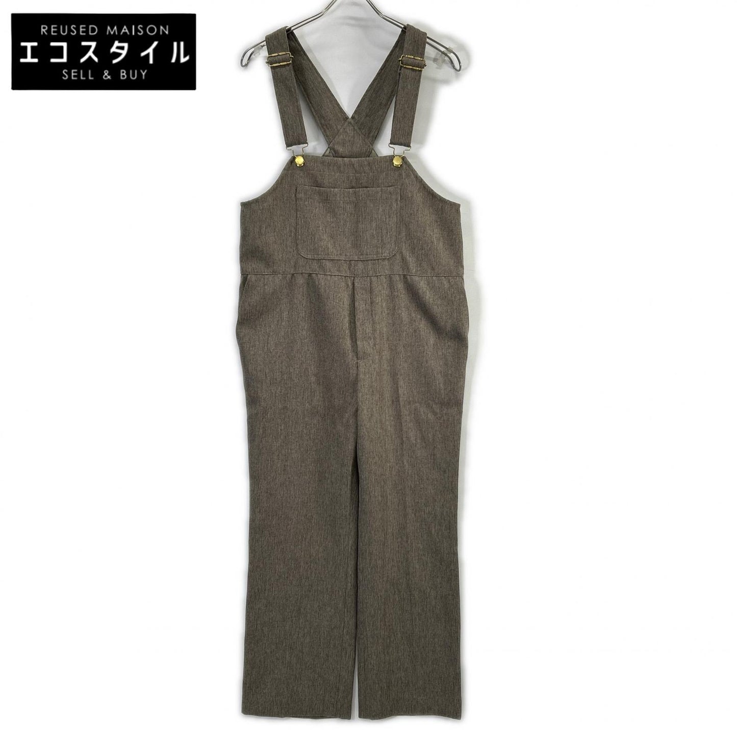 Whim Gazette ウィムガゼット カーキ カルゼサロペット ボトムス