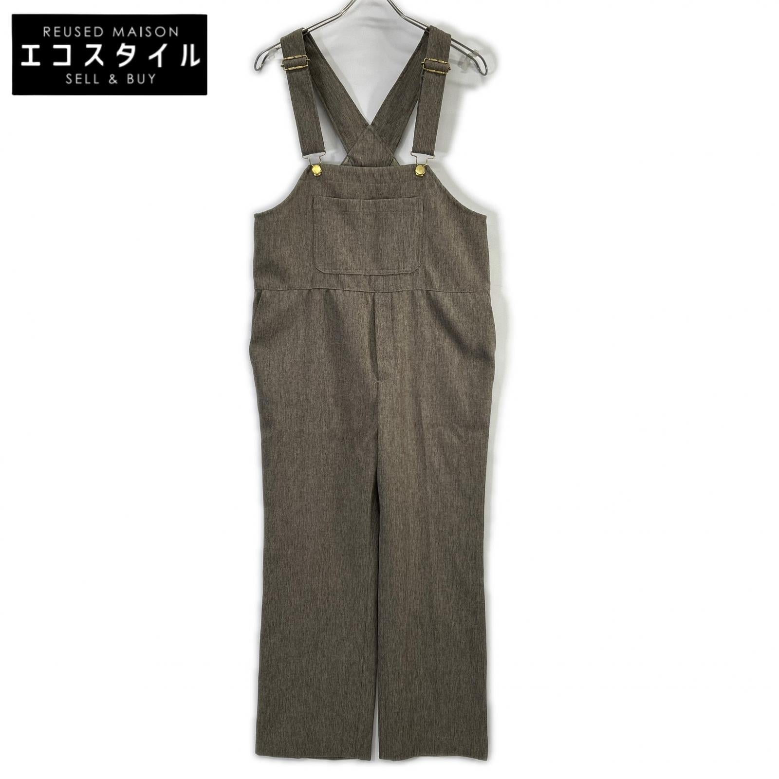 Whim Gazette ウィムガゼット カーキ カルゼサロペット ボトムス