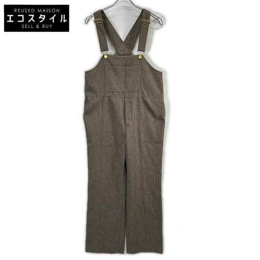 Whim Gazette ウィムガゼット カーキ カルゼサロペット ボトムス