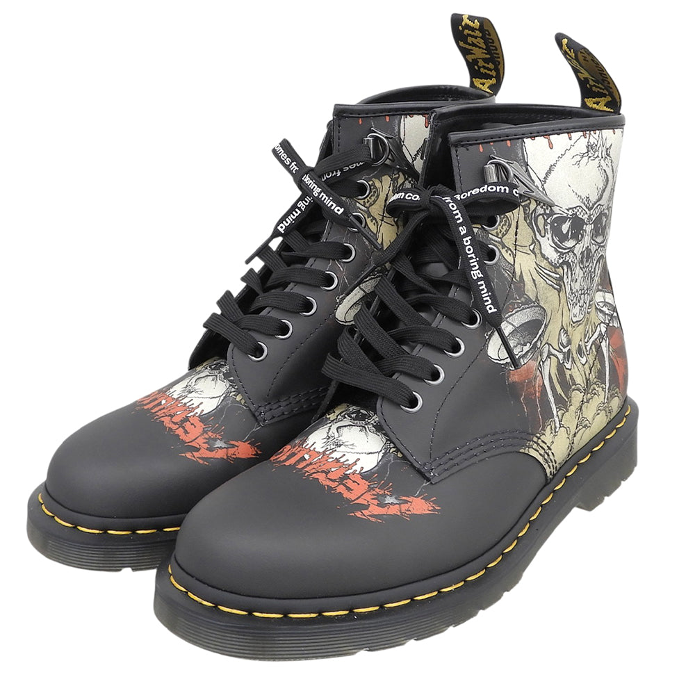 Dr.Martens ドクターマーチン 新品同様 METALLICA SKULL LIGHTENING 8 ホール ブーツ シューズ メンズ ブラック 7 1460 シューズ