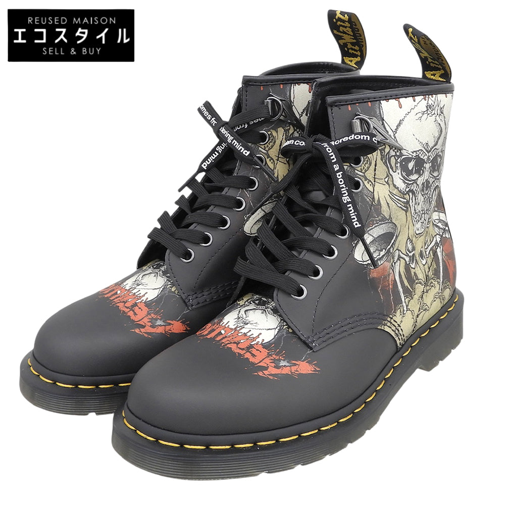 Dr.Martens ドクターマーチン 新品同様 METALLICA SKULL LIGHTENING 8 ホール ブーツ シューズ メンズ ブラック 7 1460 シューズ
