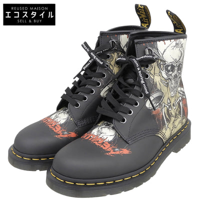 Dr.Martens ドクターマーチン 新品同様 METALLICA SKULL LIGHTENING 8 ホール ブーツ シューズ メンズ ブラック 7 1460 シューズ