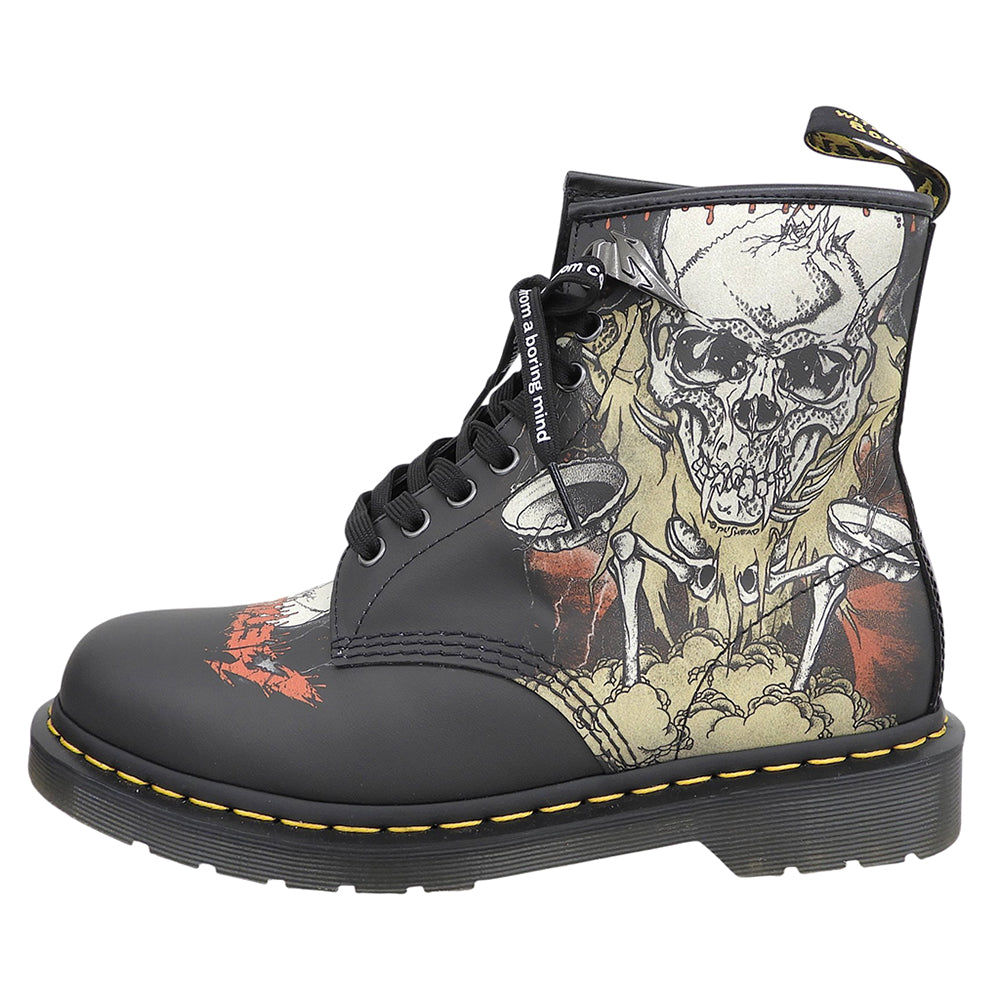 Dr.Martens ドクターマーチン 新品同様 METALLICA SKULL LIGHTENING 8 ホール ブーツ シューズ メンズ ブラック 7 1460 シューズ