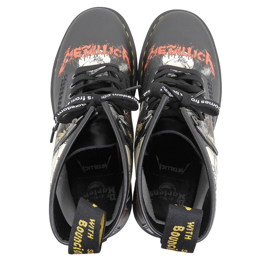 Dr.Martens ドクターマーチン 新品同様 METALLICA SKULL LIGHTENING 8 ホール ブーツ シューズ メンズ ブラック 7 1460 シューズ