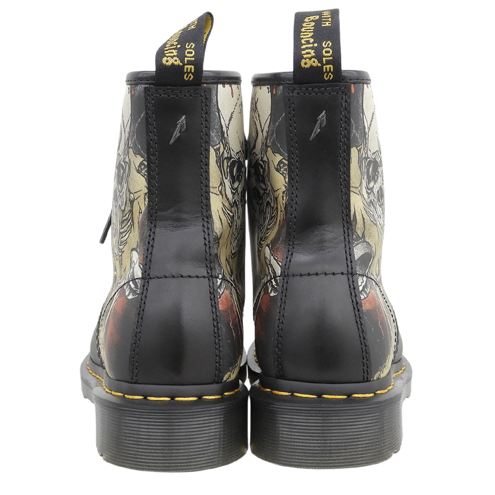 Dr.Martens ドクターマーチン 新品同様 METALLICA SKULL LIGHTENING 8 ホール ブーツ シューズ メンズ ブラック 7 1460 シューズ