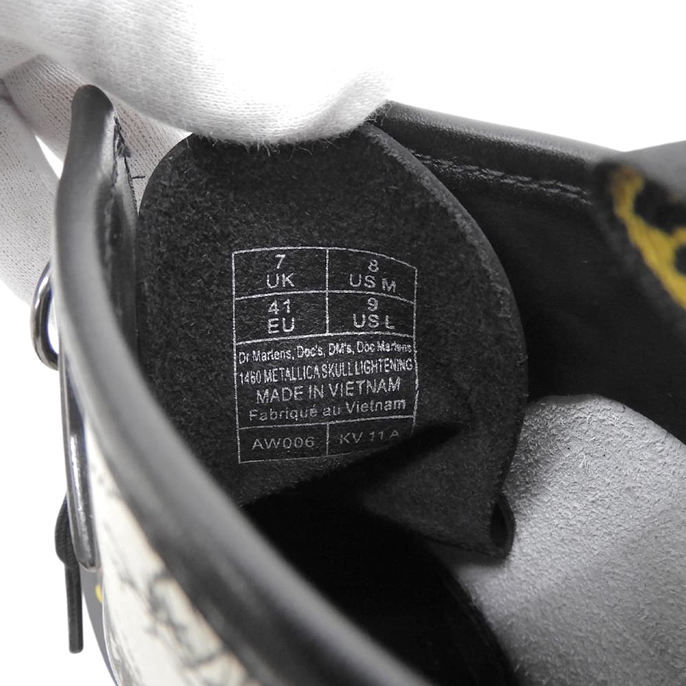 Dr.Martens ドクターマーチン 新品同様 METALLICA SKULL LIGHTENING 8 ホール ブーツ シューズ メンズ ブラック 7 1460 シューズ