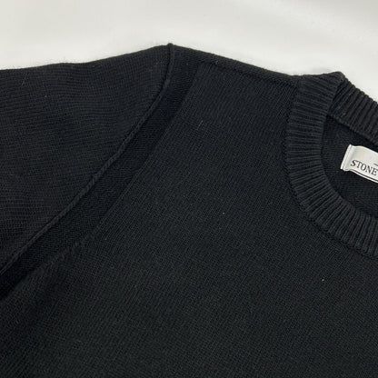 STONE ISLAND ストーンアイランド 7915508A3 ブラック クルーネックニット トップス