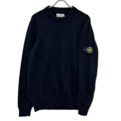STONE ISLAND ストーンアイランド 7915508A3 ブラック クルーネックニット トップス