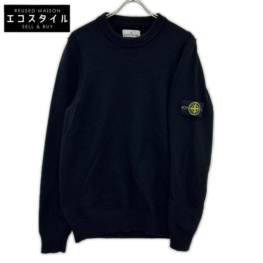 STONE ISLAND ストーンアイランド 7915508A3 ブラック クルーネックニット トップス