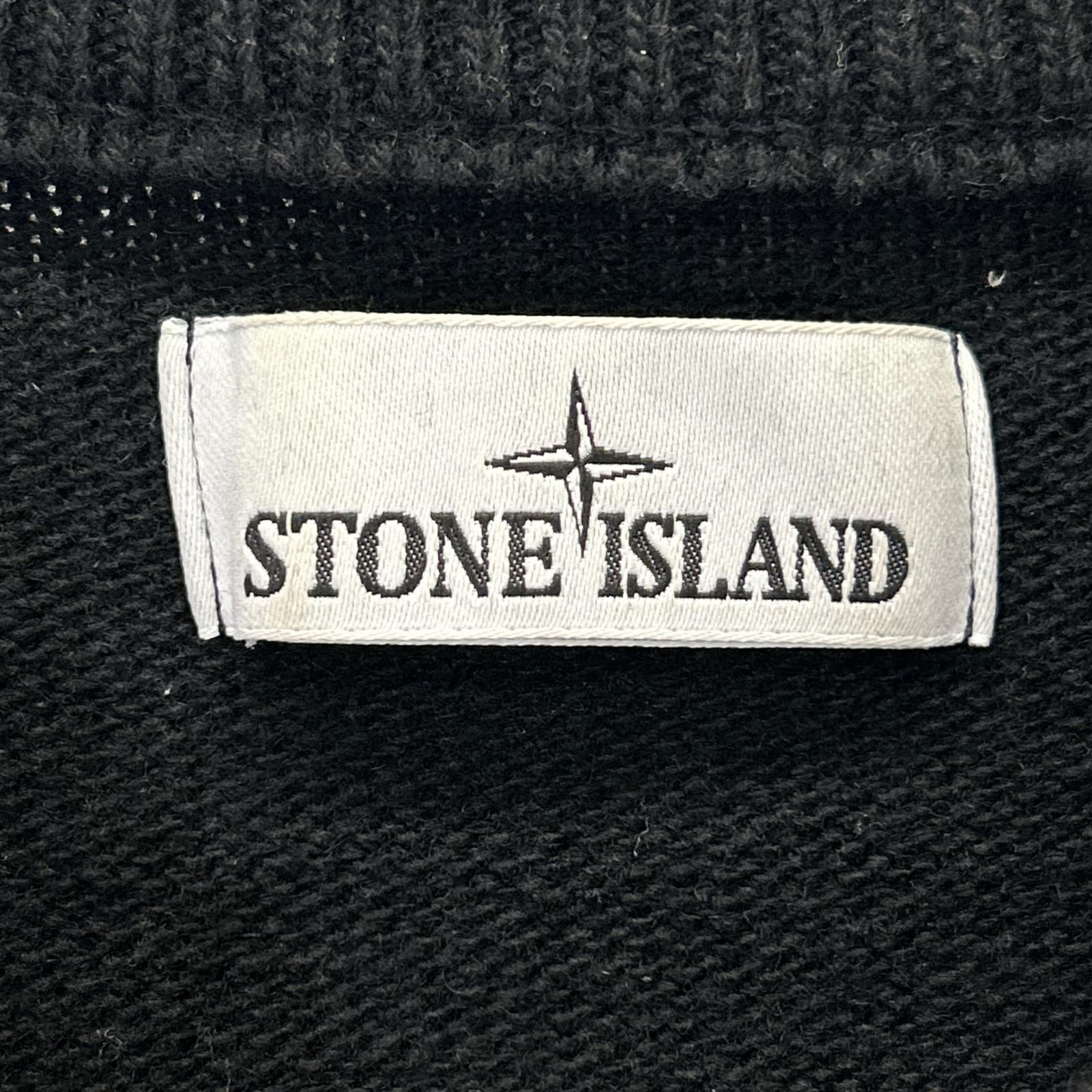 STONE ISLAND ストーンアイランド 7915508A3 ブラック クルーネックニット トップス