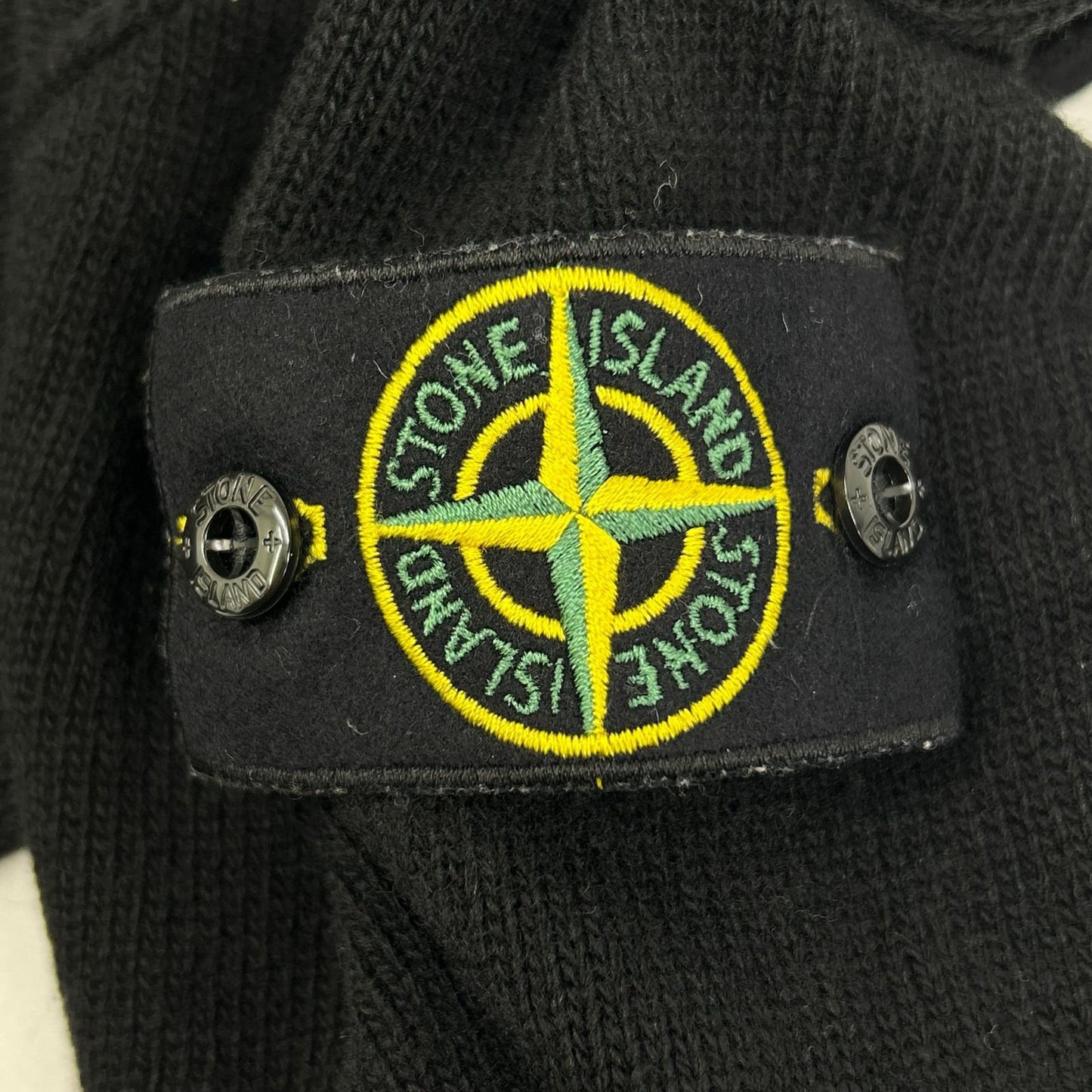 STONE ISLAND ストーンアイランド 7915508A3 ブラック クルーネックニット トップス