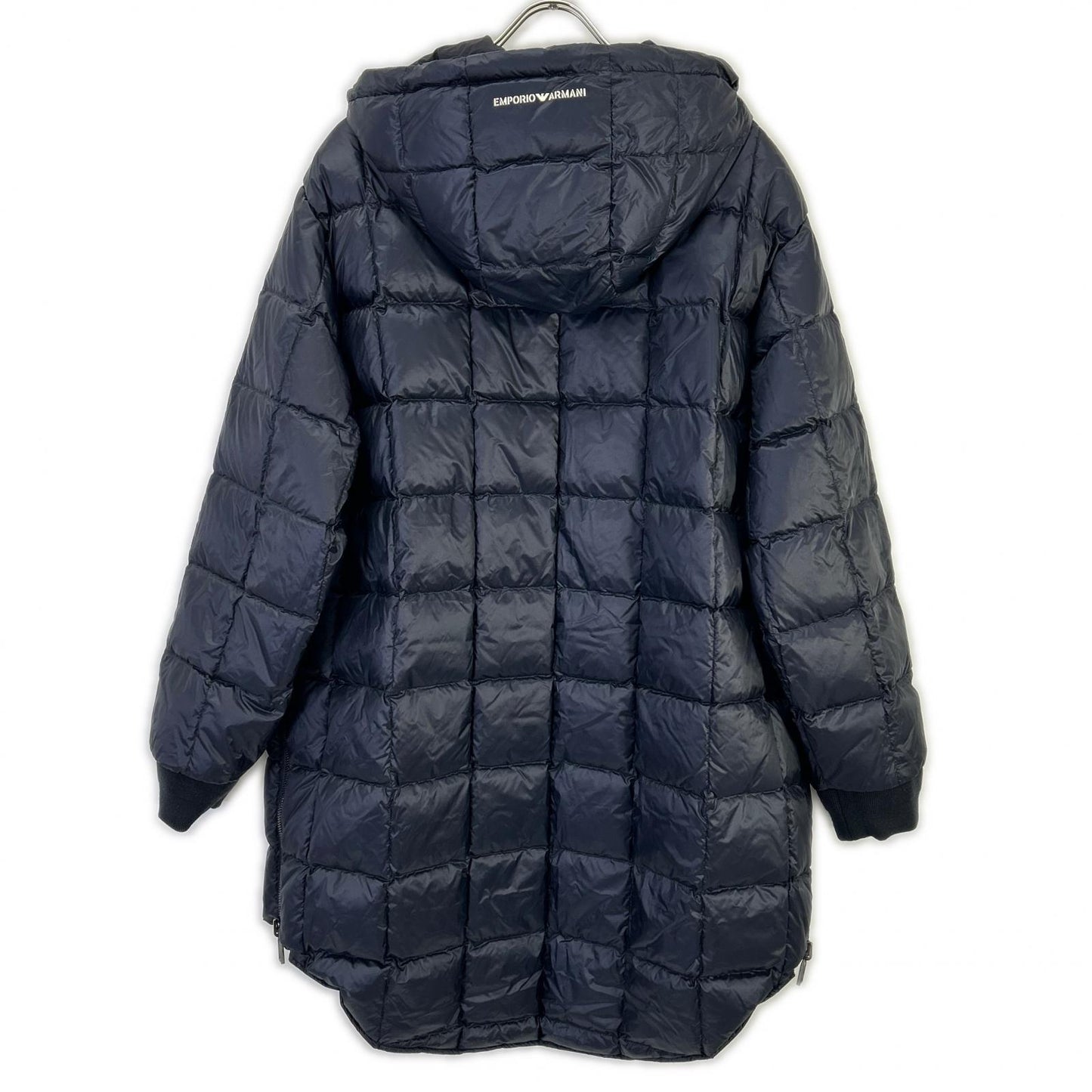 EMPORIO ARMANI エンポリオアルマーニ ブラック ネイビー リバーシブル ダウンコート コート
