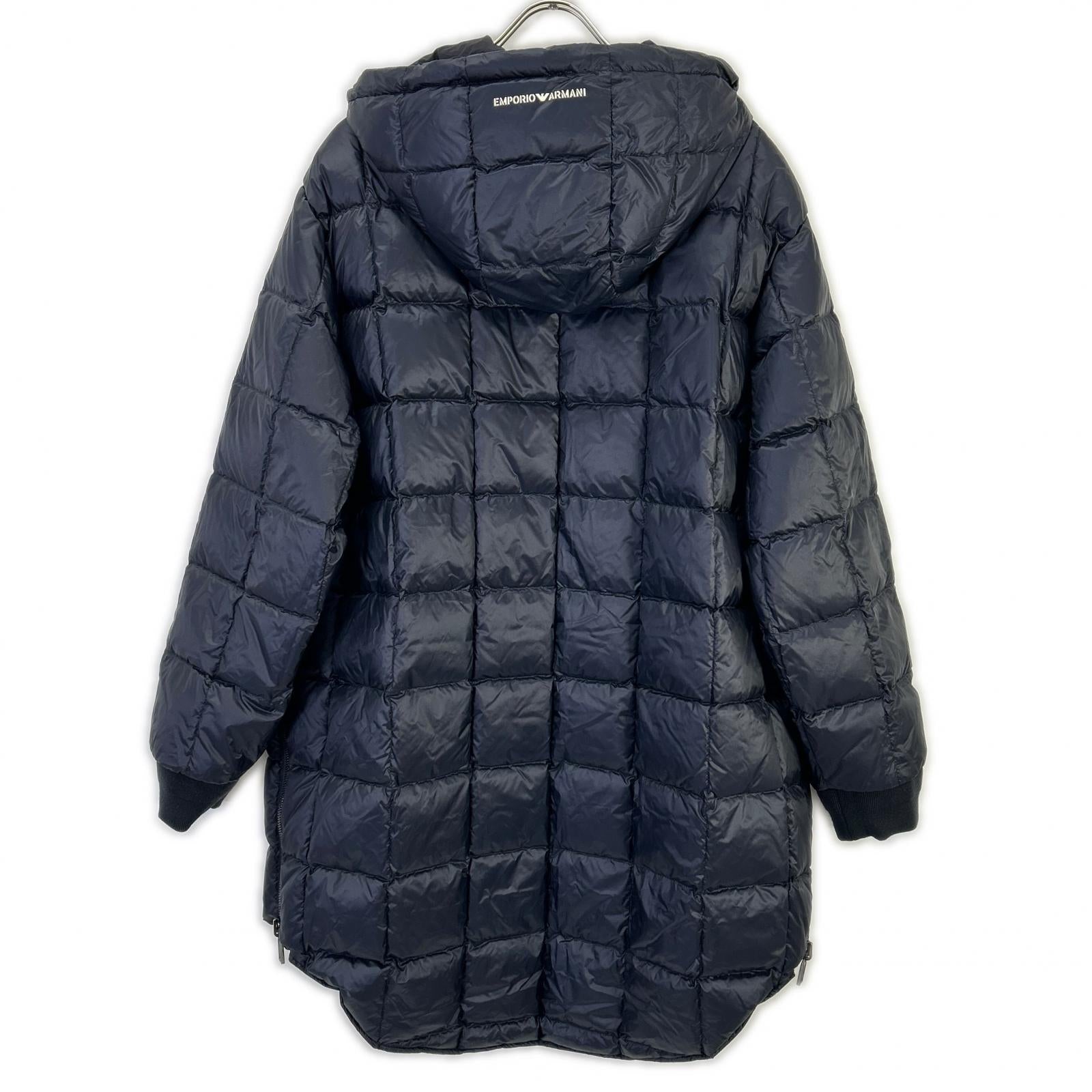 EMPORIO ARMANI エンポリオアルマーニ ブラック ネイビー リバーシブル ダウンコート コート