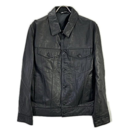ZARA ザラ ブラック ラムスキン レザージャケット ジャケット