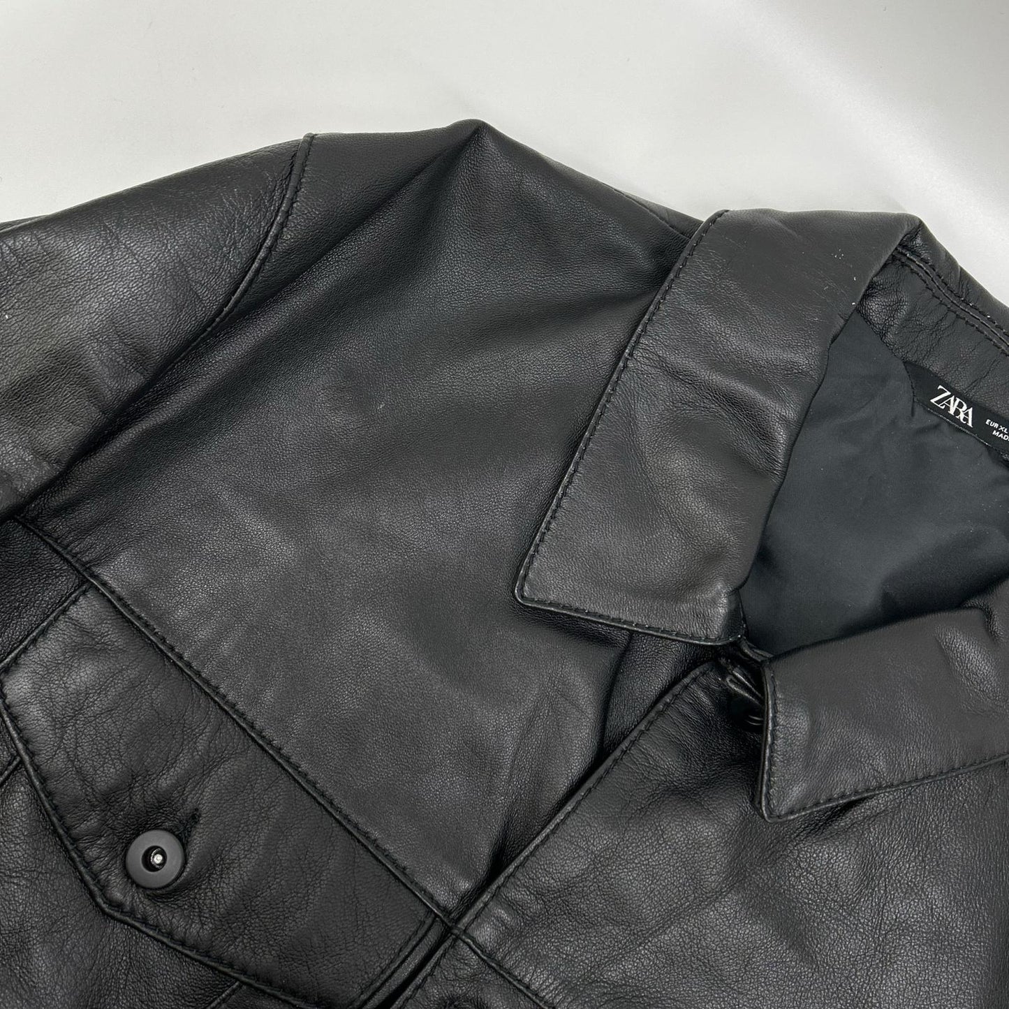 ZARA ザラ ブラック ラムスキン レザージャケット ジャケット