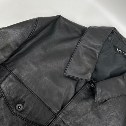 ZARA ザラ ブラック ラムスキン レザージャケット ジャケット