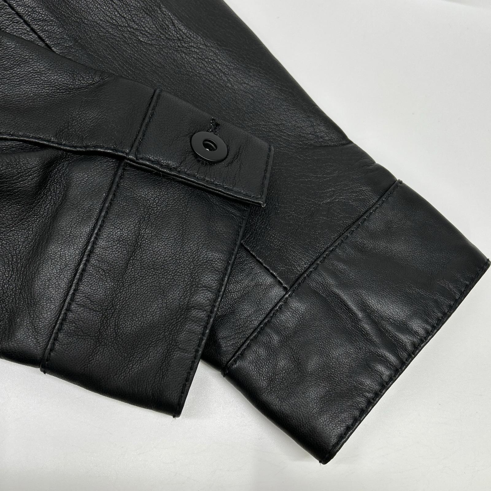 ZARA ザラ ブラック ラムスキン レザージャケット ジャケット