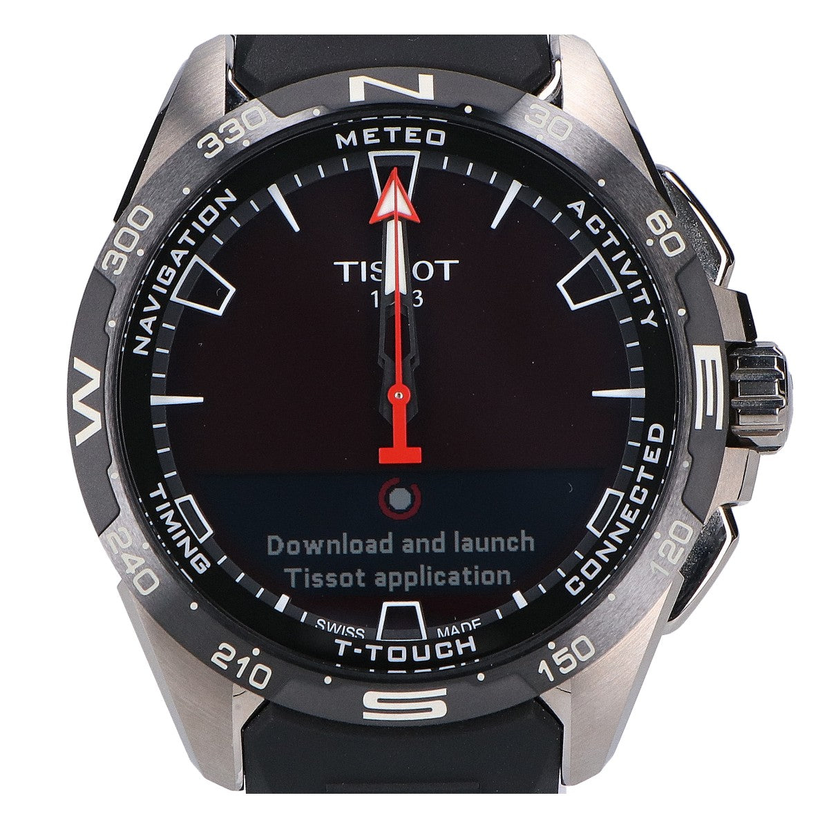 TISSOT ティソ 【美品】T121420A TISSOT T-タッチ コネクト ソーラー 47.5mm スマートウォッチ 腕時計