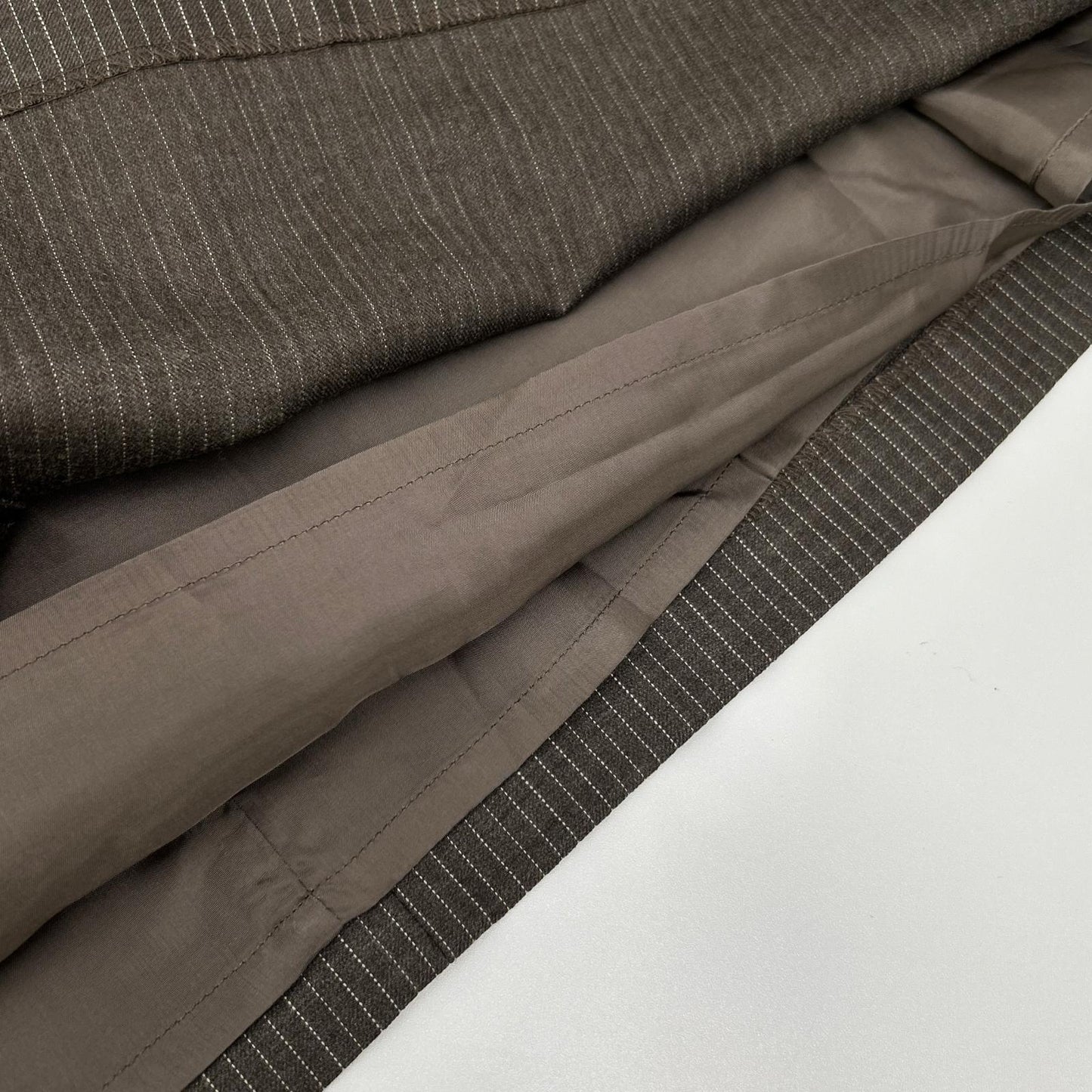 TOMORROWLAND Tomorrowland 25【collection】 Brown Single-Track-Stripe Asymmetric Draped Dress Dress