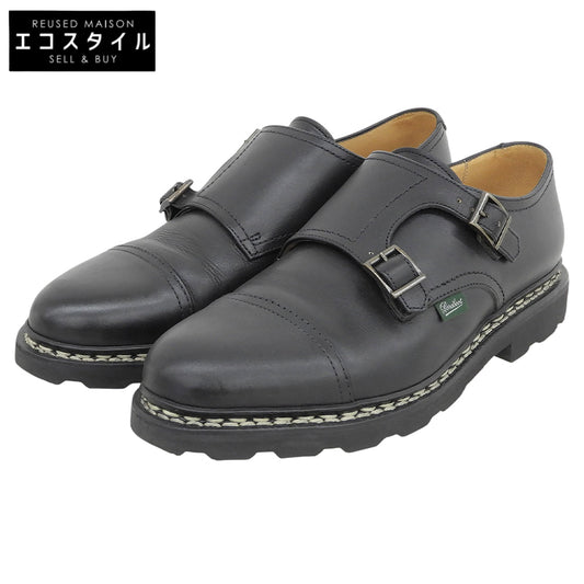 Paraboot パラブーツ ダブルモンク WILLIAM ウィリアム レザーシューズ メンズ ブラック 8 1/2 981412 シューズ