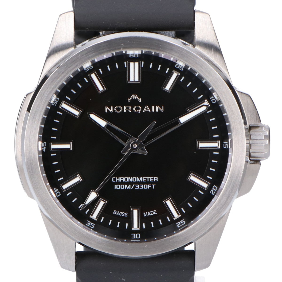 NORQAIN ノルケイン 美品 NN3000S03A/MBJ301 インディペンデンス JP ブラックMOP ラバーバンド 42mm 自動巻き 腕時計