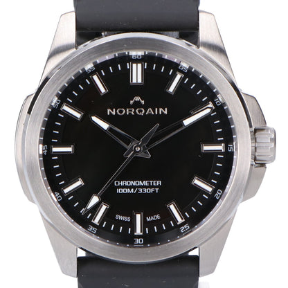 NORQAIN ノルケイン 美品 NN3000S03A/MBJ301 インディペンデンス JP ブラックMOP ラバーバンド 42mm 自動巻き 腕時計