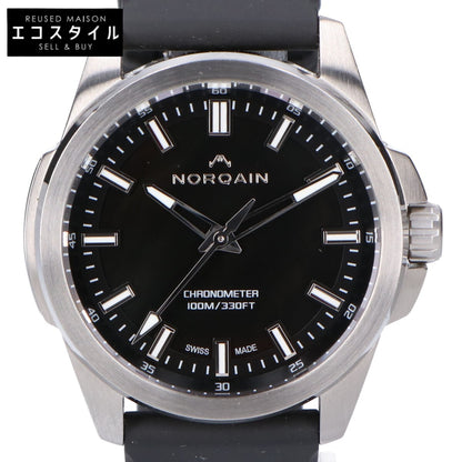 NORQAIN ノルケイン 美品 NN3000S03A/MBJ301 インディペンデンス JP ブラックMOP ラバーバンド 42mm 自動巻き 腕時計